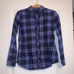 Banana Republic Plaid Dillon Shirt Petite XXSP